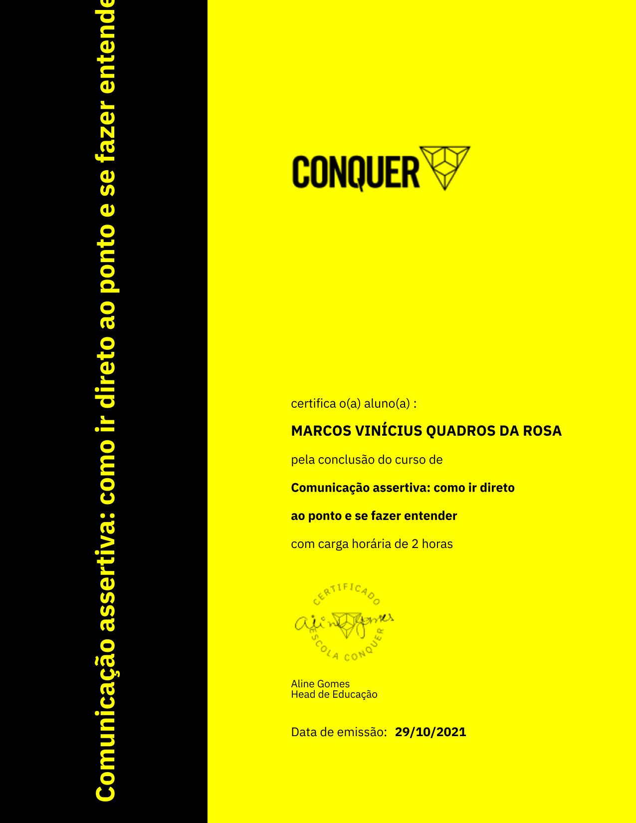 Certificado de Comunicação assertiva: como ir direto ao ponto e se fazer entender